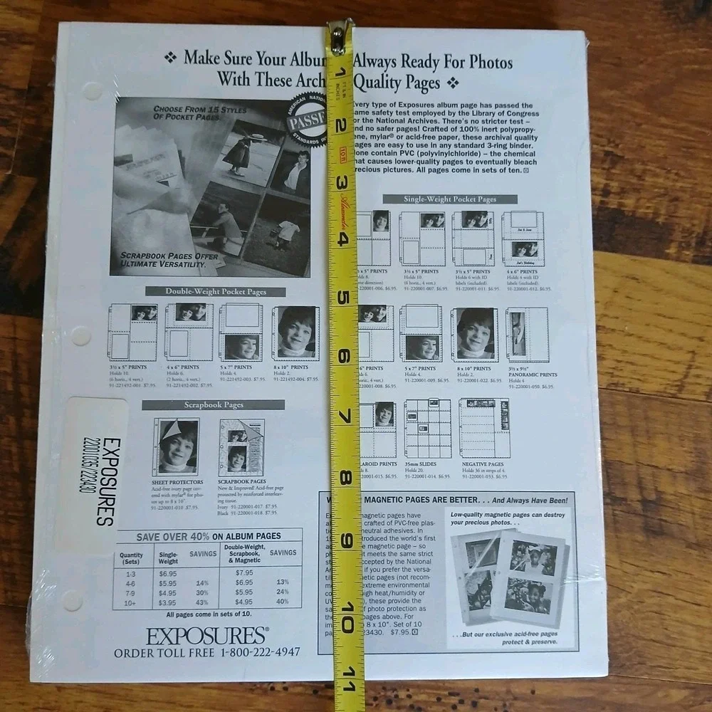Vintage Exposures 3 Packs Magnetic Photo Album Pages Refills New Sealed NOS - Picture 8 of 9